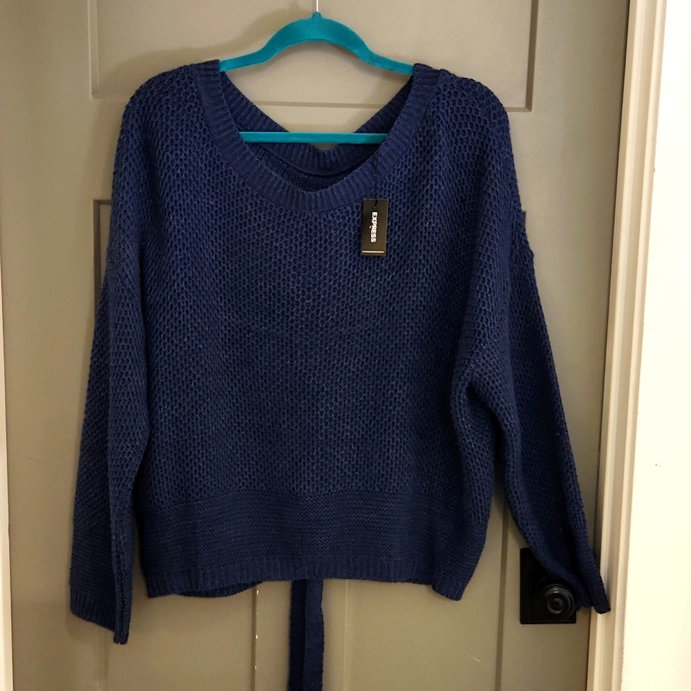 NEW EXPRESS brand ladies sweater. Corset style back NEW WITH TAGS $59